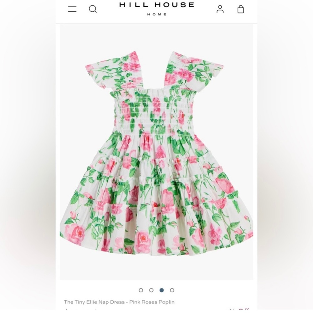 Hill House Tiny Ellie Nap Dress Poplin Rose for Baby Girl